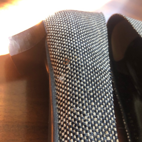 Salvatore Ferragamo bow block heels 8 2A shoes vintage black white classic - Picture 10 of 14